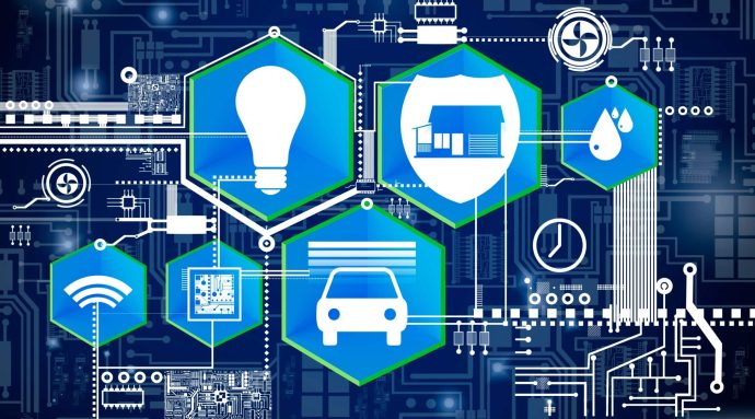 IoT Technology. Infographic of access controls & possibilities